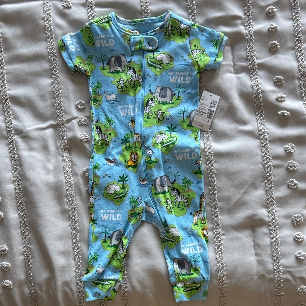 The Children's Place My Family is Wild One Piece Sleeper